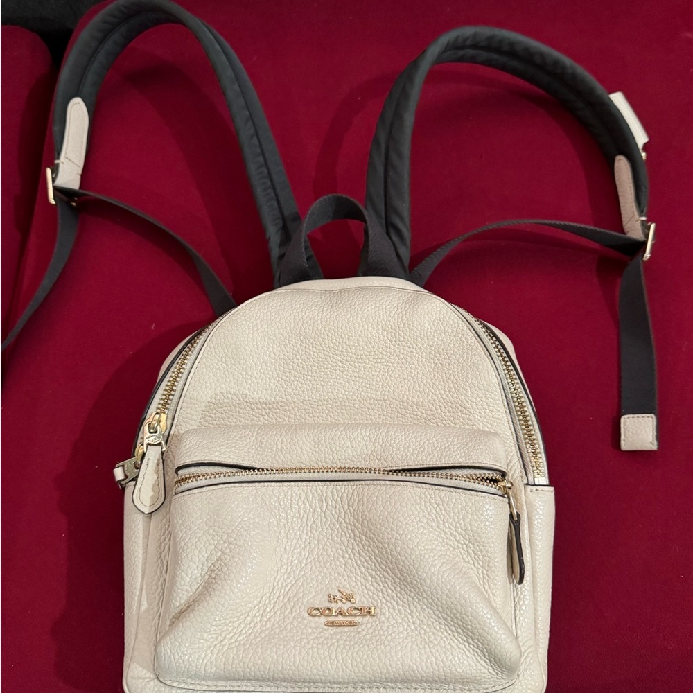 Coach Ivory Leather Backpack
